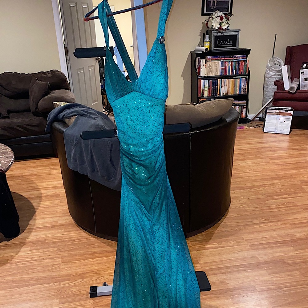 Multi-Green Elegant Gown